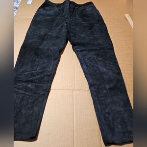 Vintage Genuine Leather Pants Black Metro Style Women's Size 8‎ Petite 30x27